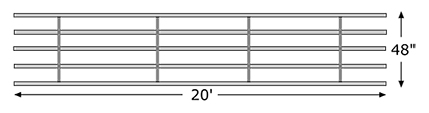 5 Bar Continuous Fence