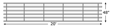 6 Bar Continuous Fence